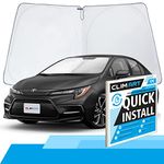 CLIM ART Windshield Sun Shade for Toyota Corolla 2020-2024 - Custom-Fit Foldable Car Sun Shade - Car Sunshade - Vehicle Sun Protector - Front Auto Windshield Cover, Car Windshield - WS5030