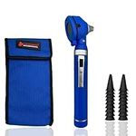 Cross Canada 11-081 Physician Fiber Optic LED Pocket Otoscope Diagnostic Set – Professional Otoscope for Physician, Medical Student, Nursing Student, Doctor, Nurse (Blue)