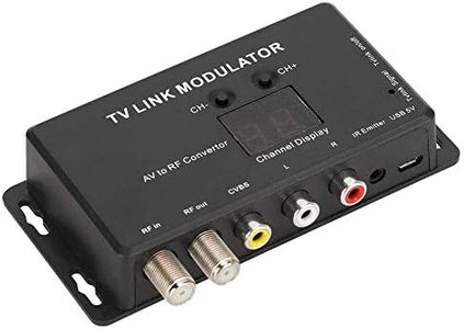 Professional TM70 UHF Modulator TV Link Modulator AV HF Converter IR Extender Adapter with USB Cable Receiving Cable for PC Laptop PS3 TV STB VHS VCR Camera DVD