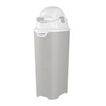 Foundations Tall Diaper Pail with Airtight Lid - Durable & Odorless Diaper Disposal, Large Capacity, Holds up to 60 Newborn Diapers, Refill with Any Bags, Baby Registry Gift - Gray (9612057)