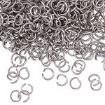 DanLingJewelry 1000Pcs 304 Stainless Steel 24 Gauge Open Jump Rings 4mm for Jewelry Making Connectors Jewelry Finding Stainless Steel Color