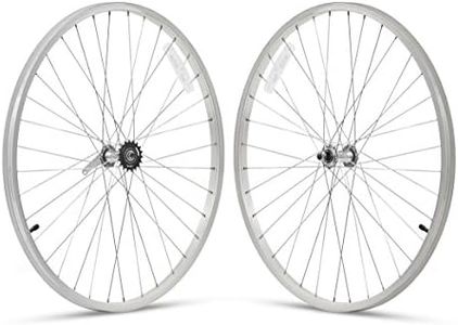 Firmstrong 1-Speed Beach Cruiser Bicycle Wheelset, Front/Rear, Silver, 26"