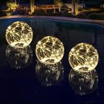 LENONE Solar Floating Pool Lights-Glow Solar Pool Ball Lights That Float - Waterproof Colored Light up Pool Floats for Pool Party Decorations (1 Pcs)