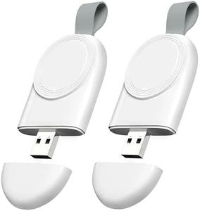 Wireless Charger for Apple Watch (2 Pack), USB Portable Magnetic Fast Charging Travel Car Chargers for iWatch Compatible with Series 10 9 8 7 6 5 4 3 2 1 Ultra 2 Ultra SE 2 SE