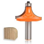 Sinoprotools Round Over Router Bit 1/2 Inch Shank, 3/4-inch Radius, Carbide Tipped, Round Over Edging Router Bit, Corner Rounding Edge-Forming, Roundover Beading Router Bit, for Woodworking