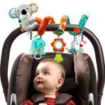 MONSTIME Car Seat Toys for Babies 0-6 Months, Newborn Toys Baby Toys 0-3 Months Stroller Toys, Infant Toys 0-6 Months for Carseat Stroller Crib with Mirror, Rattle, Teether for 0 3 6 9 12 Boys Girls