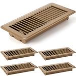 4 x 10'' Floor Vent Covers Heavy Duty Floor Register Metal Heat Vent Covers With Rust Proof Finish for Home Floor Heater (Brown,4 Pcs)