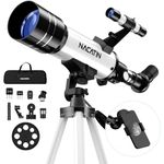 Telescope for Kids, NACATIN 70mm Aperture Childs Telescope Refractor Astronomical Adjustable Tripod Telescope for Kids Adults Beginners, with Smartphone Adapter and Wireless Remote