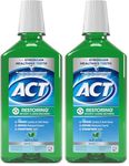 Act Restoring Anticavity Fluoride Mouthwash, Mint Burst, 33.8 Fl Oz (Pack of 2)
