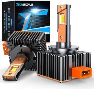 TechWizHub D1S Bulbs, 30000 Lumens 6000K Cool White 800% Brightness, Replacement 66144 66140 85140 85415 Xenon Bulbs for HID Assembly, IP68 Waterproof, Compatible 99.99%, Pack of 2