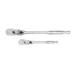 GEARWRENCH 2 Pc. 1/4" & 3/8" Drive 90 Tooth Locking Flex Head Teardrop Ratchet Set - 81274T