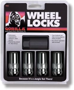 Gorilla Automotive 76641N Duplex Acorn Wheel Locks (14mm x 1.50 Thread Size) - Pack of 4,Chrome