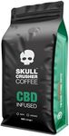 Skull Crusher Infused Ground Coffee with High Caffeine - Rainforest Alliance Certified Pure Dark Roast Ground Coffee Beans - Warning: World's Strongest Coffee - 100% Natural Coffee Beans - 500g