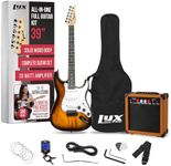 LyxPro Full Size Electric Guitar with 20w Amp, Package Includes All Accessories, Digital Tuner, Strings, Picks, Tremolo Bar, Shoulder Strap, and Case Bag Complete Beginner Starter kit Pack,Sunburst
