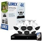 Lorex Fusion 4K PoE Outdoor/Indoor Smart Home Security Camera System, 4TB NVR, White – 7 Bullet IP Cameras, 16 Channel (Wired & Fusion WiFi) Surveillance, Color Night Vision, Smart Motion Detection