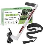 Ergonomic Trimmer Grip, String Trimmer Handle, with Trimmer Shoulder Harness, Weed Eater Handle Extension for Trimming, Weedeater Handle Grip for String Trimmer, Lawn Care and Landscaping, White