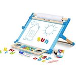 Melissa & Doug Deluxe Double-Sided Tabletop Easel, Arts & Crafts, Sturdy Wooden Construction, 42 Pieces, 44.45 cm H x 52.705 cm W x 6.985 cm L