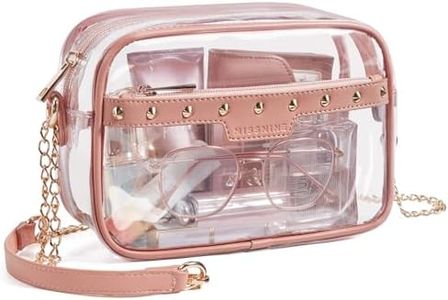 Missnine Clear Bag for Stadium Events Small Clear Crossbody Purse for Women PVC Stadium Approved for Concert Sports Festivals