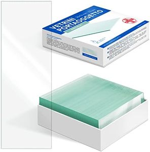 AIESI® Portaobjetos de microscopio con Bordes rectificados sin Banda Pulida con Chorro de Arena Dimensiones 26x76 mm (Paquete de 72 Piezas)