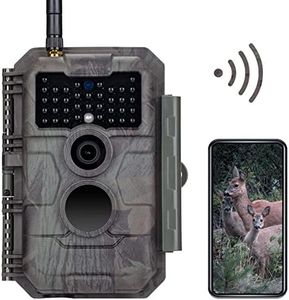 GardePro E6 Trail Camera, WiFi Blueooth, 48MP 1296p, Game Cameras with No Glow Night Vision, External Antenna, Motion Activated, Waterpoof