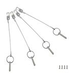 4PIECES of Marine Grade Hardware, Bimini Top Pin, Quick Release Pin 1/4" Diameter w/Lanyard Prevents Loss, All 316 Stainless Steel with Free Screws