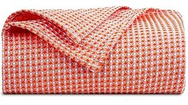 BSB HOME 100% Cotton Waflle Blanket Breathable, Soft Touch & Skin Friendly All Season for Bed & Sofa Indoor and Outdoor Single Bed Blanket | Dohar (Colour-Orange, 152 x 228 Cm)