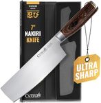 Cutluxe Nakiri Knife – Ultra Sharp 7" Vegetable Japanese Knife for Chopping, High Carbon Stainless Steel Blade, Full Tang Pakkawood Handle – Shinobi Series