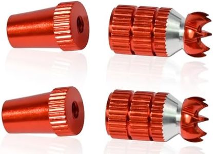 Fraizoe RC 2PCS Aluminum Transmitter Stick Ends Controller Thumb Rocker Set with M3 Thread for Futaba, FrSky, Spektrum DX6i DX7S DX8 DX9, Taranis X9D, Turnigy 9X, Hitec Aurora 9, MC8B, 6C, AT9 (Red)