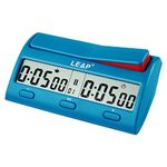 LEAP Chess Clock Advanced Digital Chess Timer with 7 Type 38 Timing Set Modes Including Single or Multi Period Countdown Restricted Moves or Time Function Blue