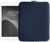 kwmobile Neoprene Pouch Compatible with 13" Tablet - Universal Sleeve Case Cover with Zipper for Tablet - Dark Blue