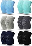 HOLIV Knee Pads for Crawling - 6 Pairs in 6 Colors - Stretchable and Breathable Fabric - Protect Knees and Keep Them Comfortable