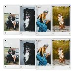 LAGIPA Polaroid Frame Magnetic, Magnetic Instax Mini Photo Frames 2x3, Acrylic Fridge Refrigerator Magnet Frame[8 Pack 16Pcs]