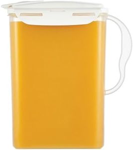 LocknLock Aqua Fridge Door Water Jug with Handle BPA Free Plastic Pitcher with Flip Top Lid Perfect for Making Teas and Juices, 3 Quarts, Ivory