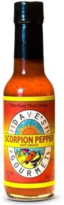Dave's Gourmet Scorpion Pepper Hot Sauce - Extract-Free Insanely Hot Flavor - Hot Sauce for Burgers, Stews, Tacos, Pizza & More - Spicy Gluten-Free, Low Fat and Sodium - 5oz (Pack of 1)