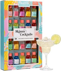 Thoughtfully Cocktails, Mix and Match Skinny Cocktail Mixers in Glass Bottles, Vegan and Vegetarian, Combine Two Bottles for a Delicious Sugar-Free Cocktail Mixer, Pack of 20 (Contains NO Alcohol)