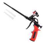 SocsPark Needn't Cleaner Foam Gun,Pu Expanding Foaming Gun,Upgrade Caulking Gun,Heavy Duty Spray Foam Gun,Metal Body Covered with PTFE,Suitable for Caulking,Filling,Sealing,Home&Office Use