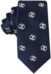 Soccer Football Fan Skinny Tie Mens Necktie | Soccer Player Ball Ties | Foot Ball Birthday Pressie for Guys (Soccer)