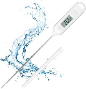 Flintronic Food Thermometer, Instant Read Meat Thermometers with LCD Screen, Auto-Off High Accuracy Cooking Thermometer with °F/°C, for Kitchen BBQ, Sugar, Milk, Water, Jam, Grill (Battery Included)