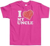 Threadrock Little Boys' I Love My Uncle Toddler T-Shirt 2T Hot Pink