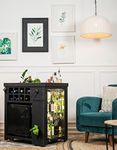 HAUS OF BARS by SpeedX - Model X Home Bar Cabinet Mat Black with Built in 30L Thermoelectric Fridge (Easily Movable with Wheel at The Bottom)