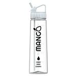 MANGO Sport Water Bottle With Straw - 900ml Motivational Water Bottle with Time Markings - Clear Water Bottle BPA Free Sports Bottles With Flip Nozzle And Leakproof Cap for Women and Men (Grey)