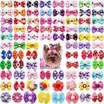 Mruq pet 100pcs Small Dog Hair Bows