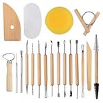 EuTengHao 19Pcs Pottery Tools Clay Sculpting Carving Tool Set Contains Most Essential Tools for Potters