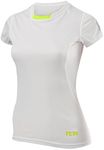 TCA Women's Atomic Short Sleeve QuickDry Gym Running Training Top - White, L