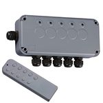 Knightsbridge Outdoor IP665G IP66 5G Remote Switch Box, 230 V, Grey