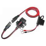 MOTOPOWER 0609a 3.1Amp Waterproof Motorcycle USB Charger Kit Sae to USB Adapter for Cellular Phones - Black