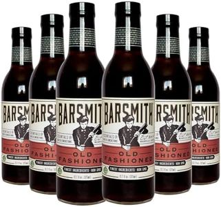 Barsmith Old Fashioned Mix - Classic Whiskey Drink Mixer w/Sweetness, Cherry, Citrus & Bitters - Premium Non-GMO Drink Mixer - Perfect for Bourbon Cocktails & Home Bars - 12.7 oz Bottles (Pack of 6)