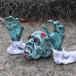 Realistic Zombie Garden Stakes Halloween Decorations Outdoor Yard Stakes Outside House Lawn Patio Party Graveyard Scenes Halloween Decor