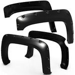 Tyger Auto TG-FF8C4108 For 2007-2013 Chevy Silverado 1500 (ONLY Fit 69.3" Short Bed) (Excludes 07 Classic Models) | Paintable Smooth Matte Black Pocket Bolt-Riveted Style Fender Flare Set, 4 Piece