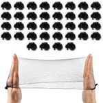 Amabro 36 PCS Hair Nets, Invisible Hair Net Bun Invisible Elastic Edge Mesh, Hair Bun Making Hair Covers For Sleeping In Applicable Women Ballet Gymnastics Dancer Catering Hair Net(Black)